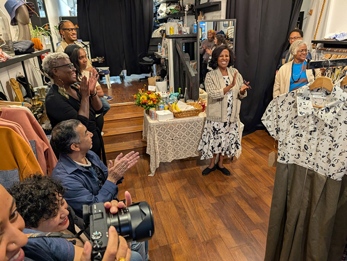 People in 8AM fashion for grand opening