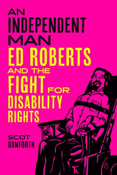 Book cover with man in wheelchair 