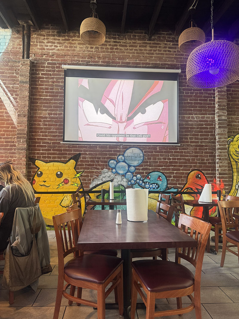 Cartoons and TV/video on Crazy Block brick wall