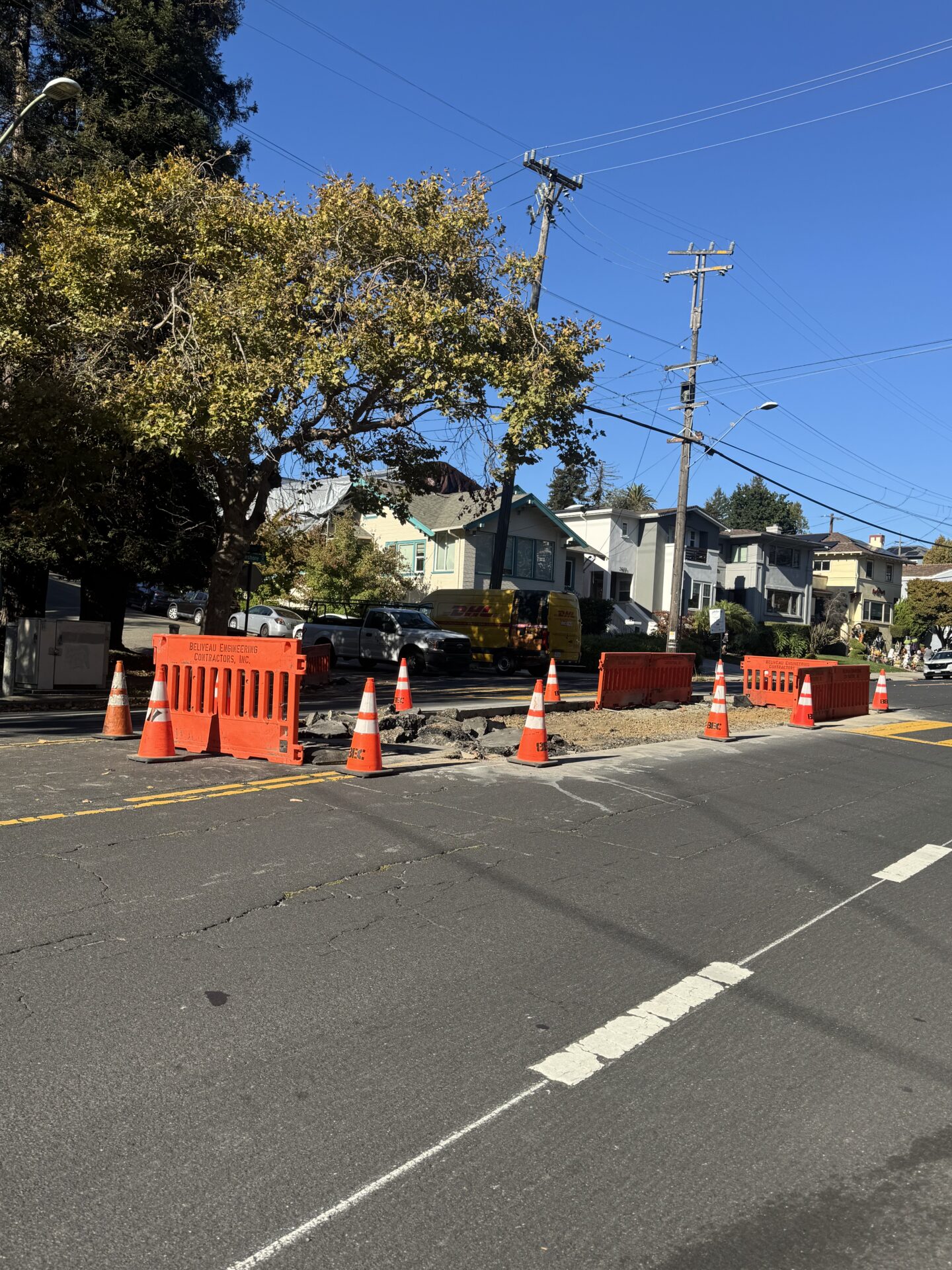 Building a pedestrian island on Lakeshore